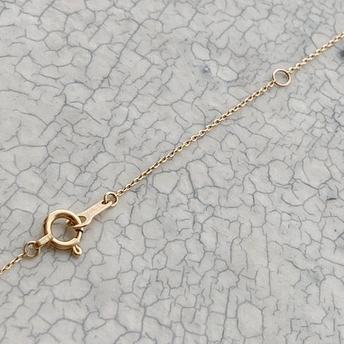 K18YG mini teacup diamond † necklace